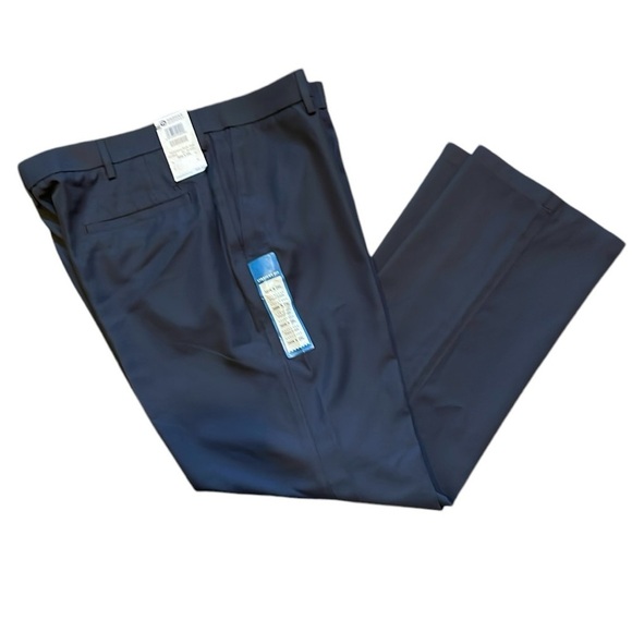 Haggar Plain Front Performance Microfiber Straight Fit Slack Pant - Picture 1 of 7